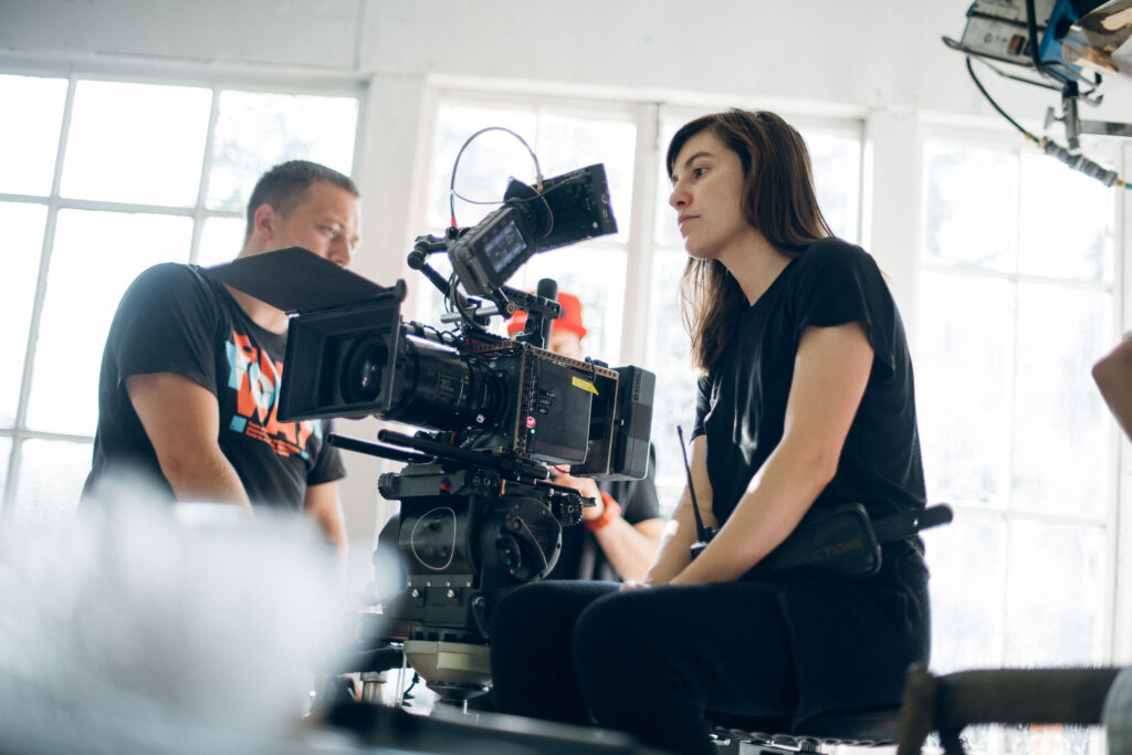 A Newcastle-upon-Tyne based video crew at work filming a corporate video.